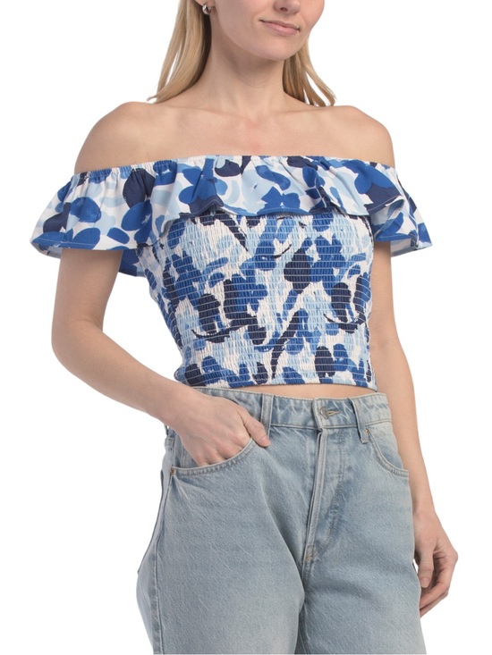 Sugarlips Tops - SUGAR LIPS Ruffled Printed Top